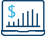 laptop screen icon with chart